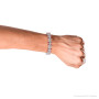 Unique Men's Diamond & Rubies Bracelet | Round Pear Cut Infinity Design on the body img