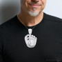 Iced Out Baseball Glove Real Diamond Pendant for Men by Joe Rodeo 14K Gold on the body img