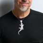 Unique Fully Iced Out Diamond Lizard Pendant in 10K or 14K Gold 14ct by Joe Rodeo on the body img