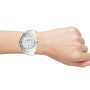 Chanel White Ceramic Ladies Gold and Diamond Watch on the body img