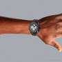 2 Carat Black Diamond Bezel Watch for Men by Luxurman on the body img