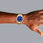 36mm Rolex Datejust Men's Diamond Watch Stainless Steel Yellow Gold Blue Dial on the body img