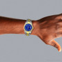 36mm Rolex Datejust Men's Diamond Watch Stainless Steel Yellow Gold Blue Dial on the body img