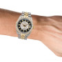 36mm Diamond Rolex DateJust Men's Watch Black Dial Gold Steel Jubilee Bracelet on the body img
