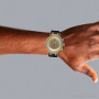 Joe Rodeo Master Diamond Watch for Men | 46mm | Yellow Dial | Rubber Strap | 2.5ct on the body img