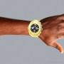 Large Men's Diamond Watch Jojino Chronograph Iced Out Black Dial Yellow Gold Pltd on the body img