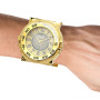 JoJino Large Men's Diamond Watch 0.25ctw Iced Out Yellow Dial with Chronograph on the body img