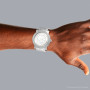 JoJino Men's Diamond Watch Iced Out White Dial with Subdials & Floating Stones on the body img