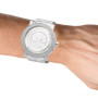 JoJino Men's Diamond Watch Iced Out White Dial with Subdials & Floating Stones on the body img