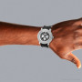 Jojino Iced Out Men's Diamond Watch Black Rubber Band Chronograph 0.25ct on the body img
