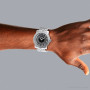Oversized JoJino Genuine Diamond Watch for Men Black Dial 0.25ct Metal Band on the body img