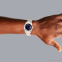 36mm Rolex Diamond Watch for Men Datejust 1603 Blue Dial 3.7ct Yellow Gold on the body img
