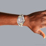 Iced Out Men's Diamond Watch | Rolex Datejust | 41mm | Oyster Bracelet | Multi-Color Diamond Bezel on the body img
