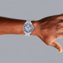 Rolex Submariner Date Diamond Paved Dial Blue Gemstone & Diamond Bezel Stainless Steel Semi Diamond Oyster Bracelet 116610 on the body img