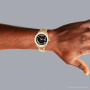 Men's 18K Gold Watch Rolex Day-Date | 36mm | Black Dial | President Bracelet | Diamond Bezel on the body img