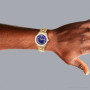 Men's 18K Gold Watch Rolex Day-Date | 36mm | Blue Roman Dial | President Bracelet | Diamond Bezel on the body img