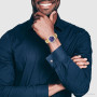 Men's 18K Gold Watch Rolex Day-Date | 36mm | Blue Roman Dial | President Bracelet | Diamond Bezel on the body img