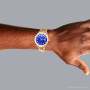 Men's 18K Gold Watch Rolex Day-Date | 36mm | Blue MoP Dial | President Bracelet | Diamond Bezel on the body img