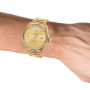 Men's 18K Gold Watch Rolex Day-Date Diamond 36mm Gold Tone Dial President Bracelet on the body img