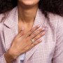 Sarah 0.5 Carat Marquise Diamond Halo-Style Engagement Ring on the body img