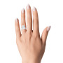 Ava 6 Carat Emerald Diamond Solitaire Engagement Ring on the body img