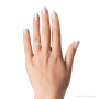 Quinn Lab Grown Diamond Ring | 2 Carat Pear Diamond Accented Engagement Ring on the body img