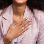 Hallie Lab Grown Diamond Ring | 2 Carat Pear Diamond Three-Stone Engagement Ring on the body img
