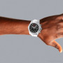 Large 48mm Men's Diamond Watch Breitling Super Avenger Black Dial 2.5ct Bezel on the body img