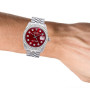 Men's Diamond Watch Rolex Datejust 36mm Jubilee Bracelet Red Dial on the body img