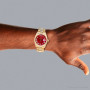Men's Diamond Watch | Rolex Day-Date Yellow Gold | 36mm | Red Dial on the body img