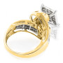 Back view of the Unique Diamond Engagement Rings 14K Yellow Gold Diamond Ring 2ct in Yellow color img
