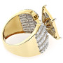 Back view of the Unique Engagement Rings 14K Diamond Ring 2.55ct in Yellow color img