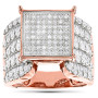Unique Engagement Rings 14K Diamond Ring 2.55ct in Rose color img
