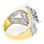 Back view of the Unique Engagement Rings 14K Yellow Gold Diamond Ring 3.07ct in Yellow color img