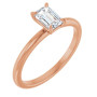 Valerie 0.5 Carat Emerald Diamond Solitaire Engagement Ring in Rose color img