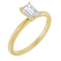 Valerie 0.5 Carat Emerald Diamond Solitaire Engagement Ring in Yellow color  img