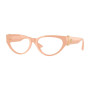 Versace Women's Designer Cat Eye Eyeglasses VE33665494/55 Clear Demo Lenses (front view) img
