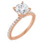 Vivian 2 Carat Cushion Diamond Accented Engagement Ring in Rose color img
