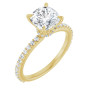 Vivian 2 Carat Cushion Diamond Accented Engagement Ring in Yellow color  img