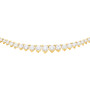 Women's 14k Gold Round Lab Grown Diamond Tennis Necklace Box Clasp F-G img