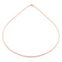 Women's 14k Gold Round Lab Grown Diamond Tennis Necklace Box Clasp F-G in Rose color img