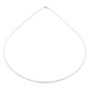 Women's 14k Gold Round Lab Grown Diamond Tennis Necklace Box Clasp F-G in White color  img