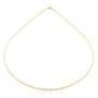 Women's 14k Gold Round Lab Grown Diamond Tennis Necklace Box Clasp F-G in Yellow color  img