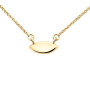 Back view of the Women's Diamond Evil Eye Pendant with Chain | 14K White Gold Necklace | 0.1ct in Yellow color img