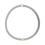 Men's Diamond Popcorn Bar Necklace in Silver & 18K Gold Diamond (front view) img