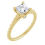 Zoe 1 Carat Square Diamond Accented Engagement Ring in Yellow color  img