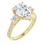 Zoey 3 Carat Pear Diamond Three-Stone Engagement Ring in Yellow color  img