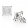 10K Gold Pave Diamond Stud Earrings 0.27ct