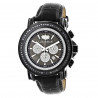 3ct Large Men's Black Diamond Watch MOP Dial with Chronograph Luxurman Escalade
