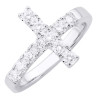 Solid 14k Gold Cross Diamond Ring for Women Lab or Natural Diamonds testimonial